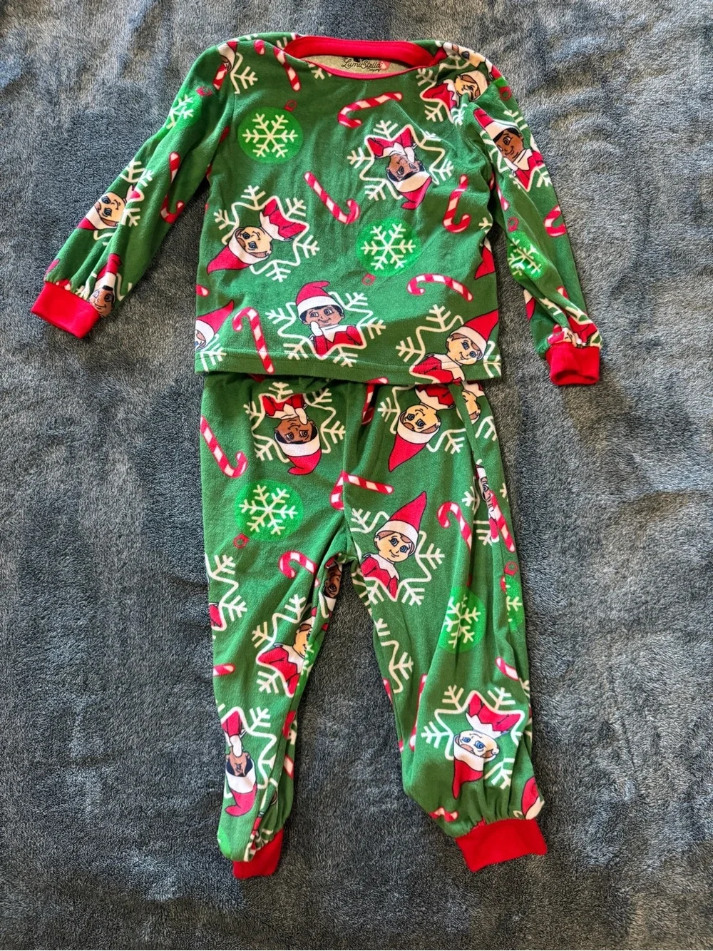 Carter's Kids Holiday Pajama Set Bundle - Green, Red, Black, Gray